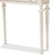 Baxton Studio Marquetterie French Provincial Style Weathered Oak and White Wash Distressed Finish Wood Two-Tone Console Table