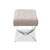Baxton Studio Cameron Modern and Contemporary Beige Fabric Upholstered Button-Tufted Ottoman Bench with Acrylic Legs
