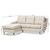 Baxton Studio Mckenzie Mid-Century Light Beige Fabric Button-Tufted 2-Piece Sectional Sofa