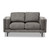 Baxton Studio Brittany Retro Mid-Century Modern Grey Fabric Upholstered 2-Seater Loveseat