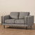 Baxton Studio Brittany Retro Mid-Century Modern Grey Fabric Upholstered 2-Seater Loveseat