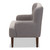 Baxton Studio Toni Mid-Century Modern Light Grey Fabric Upholstered Walnut Wood Button-Tufted 2-Seater Loveseat Settee