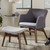 Baxton Studio Vera Mid-Century Modern Two-Tone Grey Fabric Lounge Chair and Ottoman Set