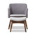 Baxton Studio Vera Mid-Century Modern Two-Tone Grey Fabric Lounge Chair and Ottoman Set