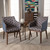 Baxton Studio Reece Mid-Century Modern 3-Piece Lounge Chair and Side Table Set