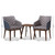 Baxton Studio Reece Mid-Century Modern 3-Piece Lounge Chair and Side Table Set