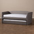 Baxton Studio Camino Modern and Contemporary Grey Fabric Upholstered Daybed with Guest Trundle Bed