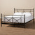 Baxton Studio Barney Vintage Industrial Black Finished Metal Queen Size Platform Bed