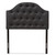 Baxton Studio Windsor Modern and Contemporary Dark Grey Fabric Upholstered Scalloped Buttoned Headboard