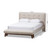 Baxton Studio Reena Modern and Contemporary Light Beige Fabric Platform Bed with Built-in Bench