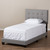 Baxton Studio Brookfield Modern and Contemporary Light Grey Fabric Bed
