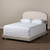 Baxton Studio Lexi Modern and Contemporary Light Beige Fabric Upholstered Bed
