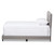 Baxton Studio Cassandra Modern and Contemporary Light Grey Fabric Upholstered Bed