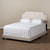 Baxton Studio Willis Modern and Contemporary Light Beige Fabric Upholstered Bed