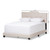 Baxton Studio Brunswick Modern and Contemporary Light Beige Fabric Upholstered Bed