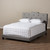 Baxton Studio Brunswick Modern and Contemporary Light Grey Fabric Upholstered Bed