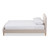 Baxton Studio Mia Mid-Century Light Beige Fabric Upholstered Platform Bed