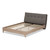 Baxton Studio Adelia Mid-Century Light Grey Whitewash Platform Bed