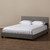 Baxton Studio Elizabeth Modern and Contemporary Grey Fabric Upholstered Panel-Stitched Platform Bed