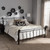 Baxton Studio Sienna Vintage Industrial Black Finished Metal Platform Bed