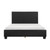 Homelegance Lorenzi Collection Upholstered Platform Bed in Black; Front View 