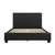 Homelegance Lorenzi Collection Upholstered Platform Bed in Black; Front View No Mattress