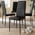 Baxton Studio Armand Modern and Contemporary Black Faux Leather Upholstered Dining Chair