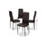 Baxton Studio Armand Modern and Contemporary Brown Faux Leather Upholstered Dining Chair