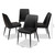 Baxton Studio Darcell Modern and Contemporary Black Faux Leather Upholstered Dining Chair