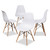 Baxton Studio Sydnea Mid-Century Modern White Acrylic Brown Wood Finished Dining Chair