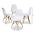 Baxton Studio Sydnea Mid-Century Modern White Acrylic Brown Wood Finished Dining Chair