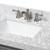 Baxton Studio Amaris 48-Inch Transitional Grey Finished Wood and Marble Single Sink Bathroom Vanity