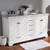 Baxton Studio Amaris 60-Inch Transitional White Finished Wood and Marble Double Sink Bathroom Vanity