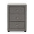 Baxton Studio Tessa Modern and Contemporary Grey Fabric Upholstered 3-Drawer Nightstand