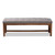 Baxton Studio Ainsley Modern and Contemporary Grey Fabric Upholstered Walnut Finished Solid Rubberwood Bench