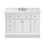 Baxton Studio Caroline 48-Inch Transitional White Finished Wood and Marble Single Sink Bathroom Vanity