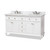 Baxton Studio Caroline 60-Inch Transitional White Finished Wood and Marble Double Sink Bathroom Vanity
