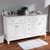 Baxton Studio Caroline 60-Inch Transitional White Finished Wood and Marble Double Sink Bathroom Vanity