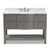 Baxton Studio Castie 48-Inch Modern and Contemporary Grey Finished Wood and Marble Single Sink Bathroom Vanity