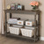 Baxton Studio Nellie Country Cottage Farmhouse Weathered Brown Finished Wood Console Table