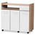 Baxton Studio Charmain Modern and Contemporary Light Oak and White Finish Kitchen Cabinet