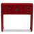 Baxton Studio Melodie Classic and Antique Red Finished Wood Bronze Finished Accents 6-Drawer Console Table