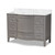 Baxton Studio Nicole 48-Inch Transitional Grey Finished Wood and Marble Single Sink Bathroom Vanity