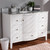 Baxton Studio Nicole 48-Inch Transitional White Finished Wood and Marble Single Sink Bathroom Vanity