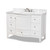 Baxton Studio Nicole 48-Inch Transitional White Finished Wood and Marble Single Sink Bathroom Vanity