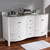 Baxton Studio Nicole 60-Inch Transitional White Finished Wood and Marble Double Sink Bathroom Vanity