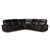 Baxton Studio Alvar Modern and Contemporary Charcoal Brown Faux Leather Upholstered 3-Piece Power Recliner Sectional Sofa with 2 Reclining Seats and USB Ports