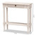 Baxton Studio Ariella Country Cottage Farmhouse Whitewashed 1-Drawer Console Table