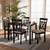 Baxton Studio Rosie Modern and Contemporary Espresso Brown Finished and Grey Fabric Upholstered 5-Piece Dining Set