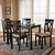 Baxton Studio Sylvia Modern and Contemporary Espresso Brown Finished and Sand Fabric Upholstered 5-Piece Dining Set